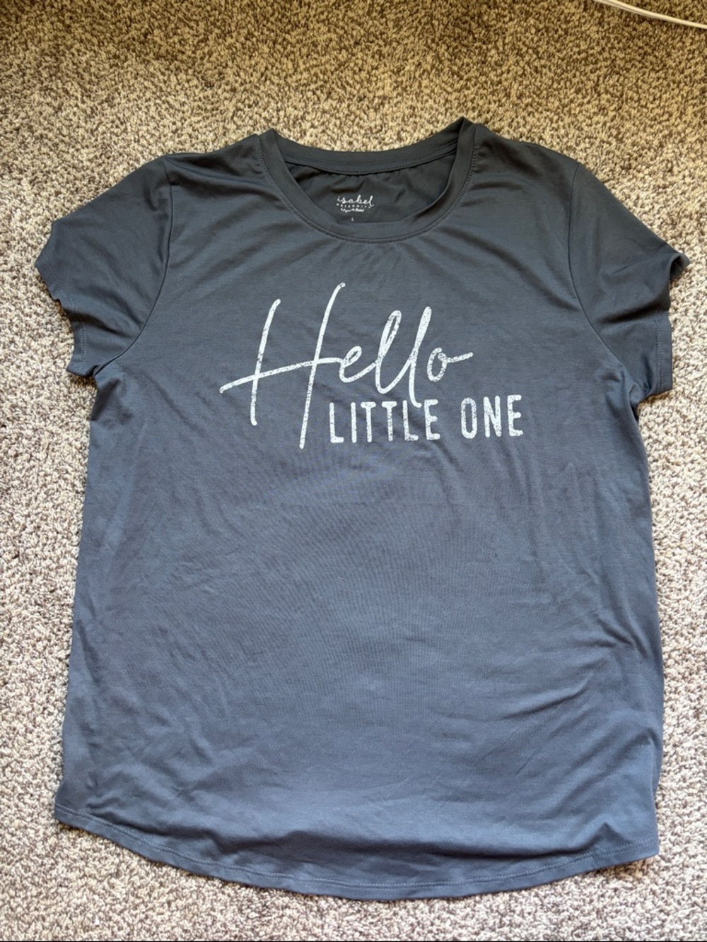 Isabel Maternity by Ingrid & Isabel Dark Gray 'Hello Little One' Tee